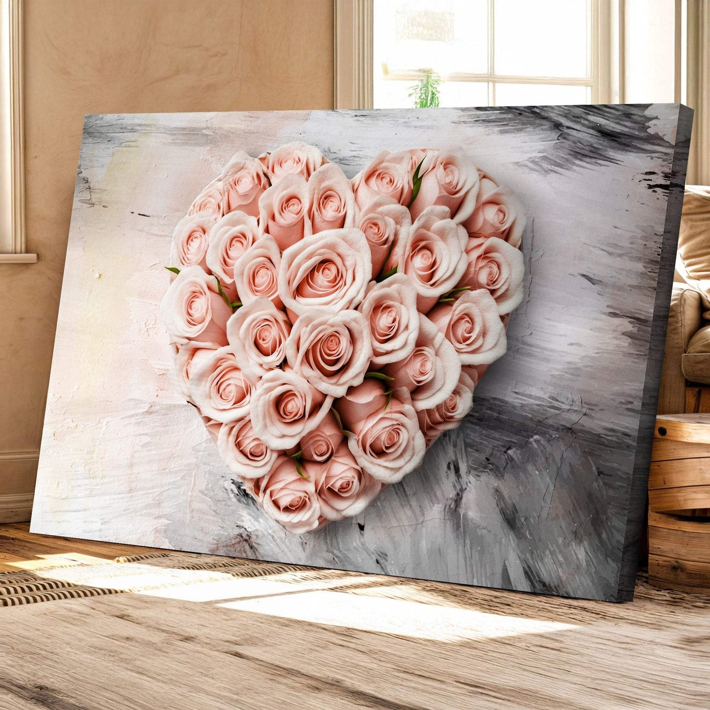 Floral Heart Wall Art II - Tailored Canvases - Flyclothing LLC