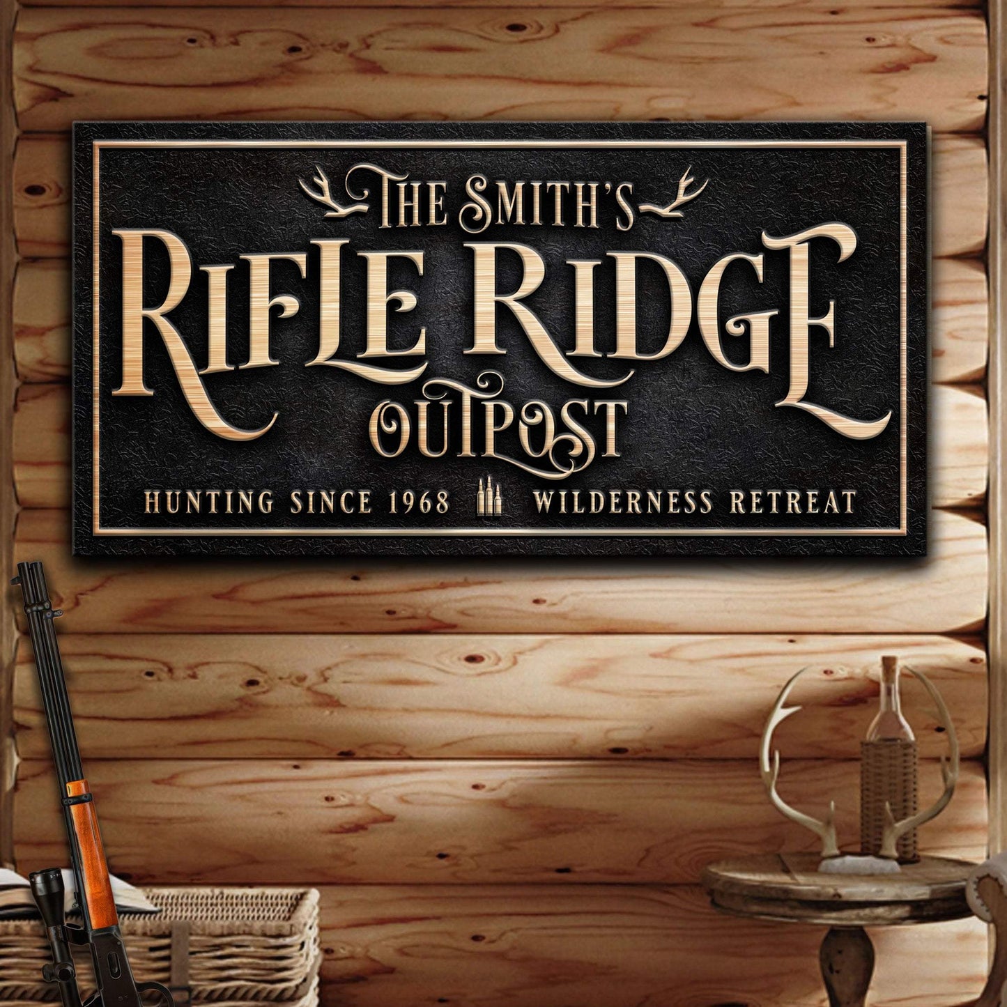 Personalized Rifle Ridge Outpost Family Sign - Tailored Canvases - Flyclothing LLC