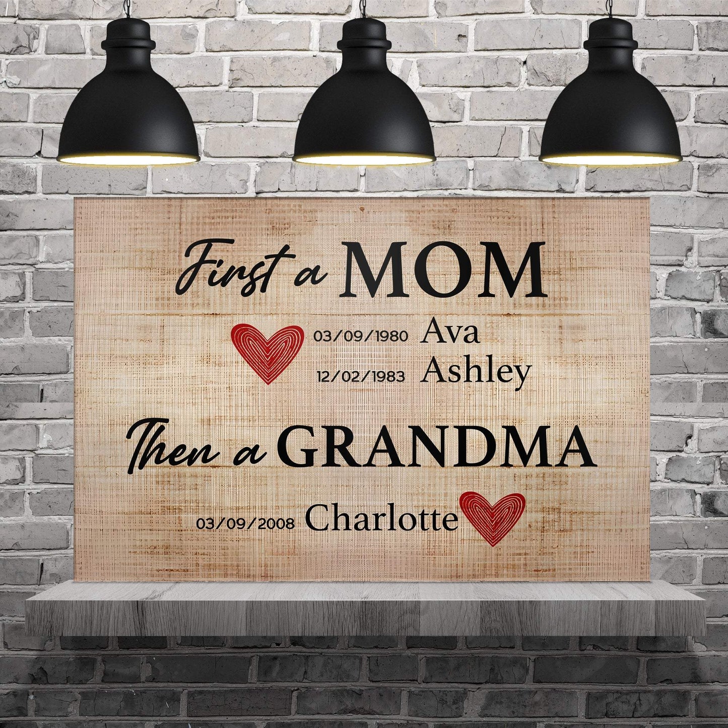 Mother's Day Sign First A Mom - Tailored Canvases - Flyclothing LLC