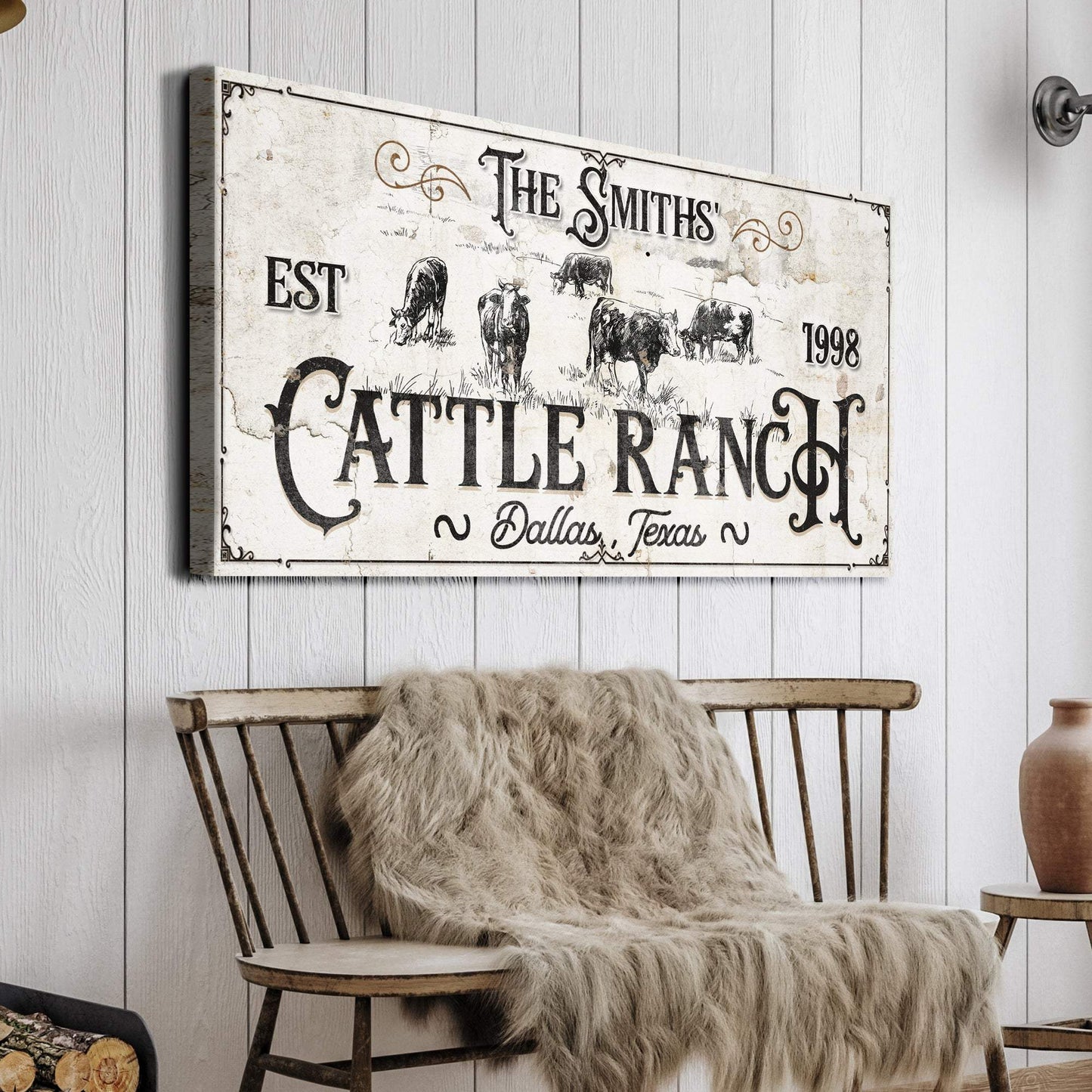 Branded Cattle Ranch Sign III - Tailored Canvases - Flyclothing LLC