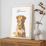 Custom Pet Memorial Portrait Watercolor Sign - Tailored Canvases - Flyclothing LLC