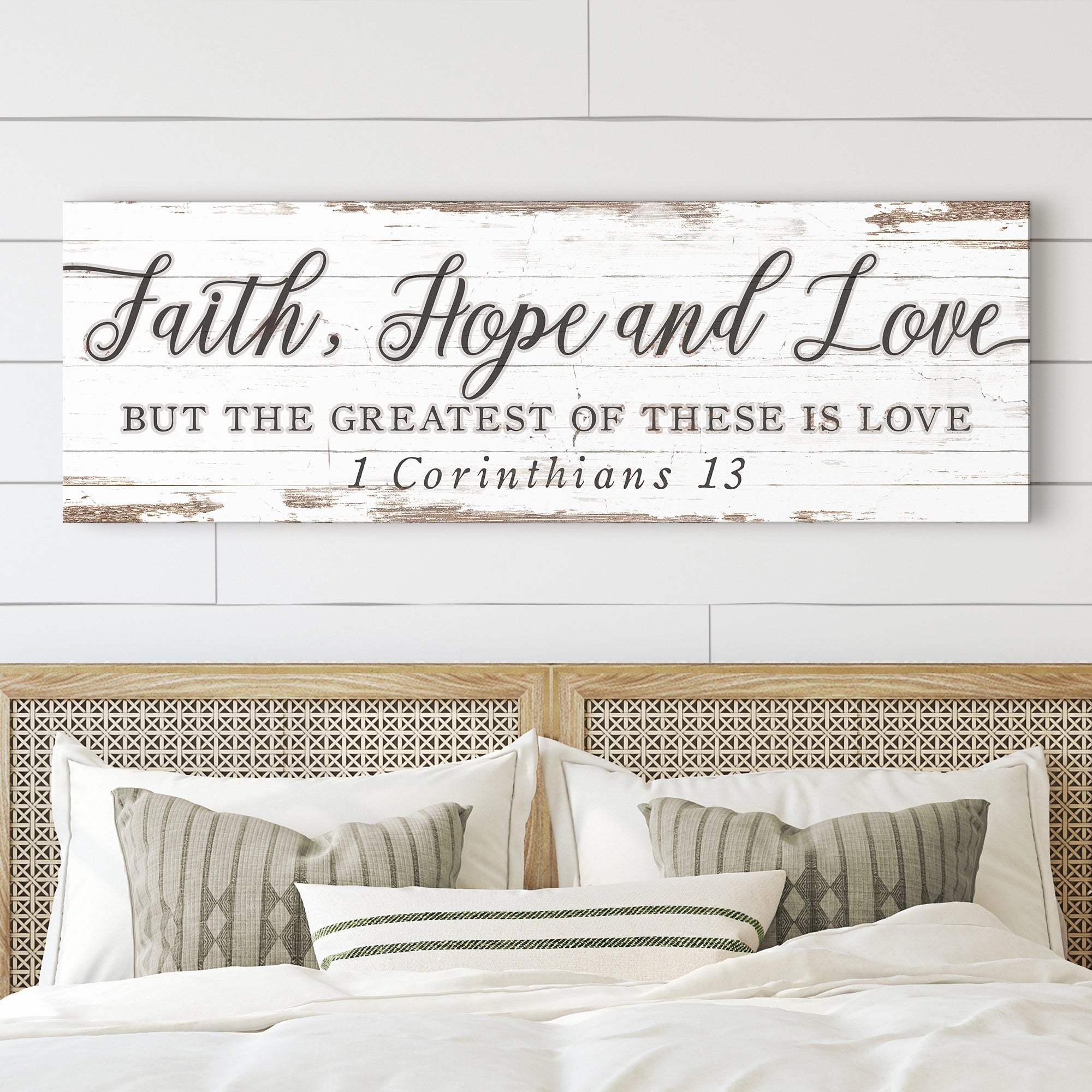 Faith Hope And Love 1 Corinthians 13 Faith Sign III - Tailored Canvases - Flyclothing LLC