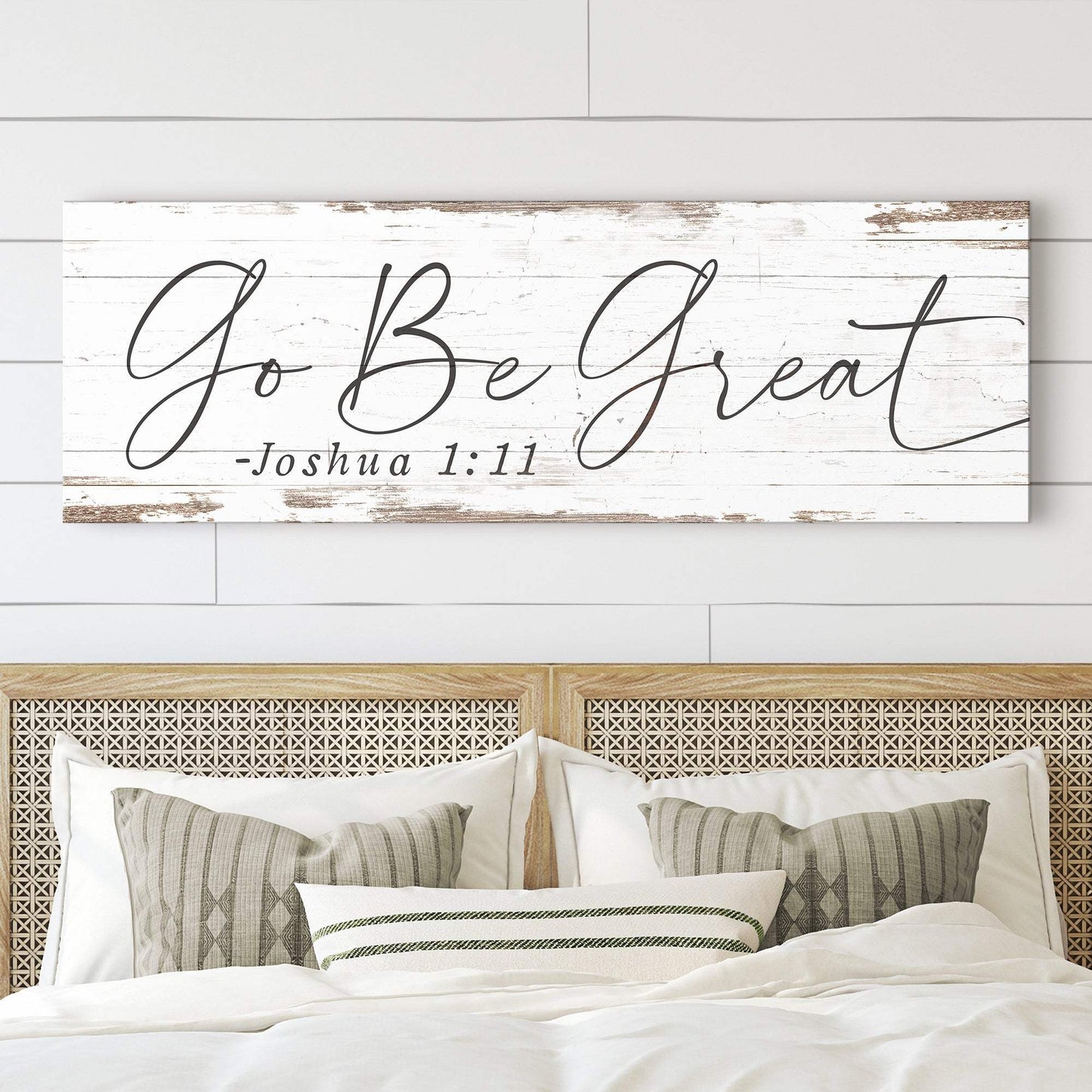 Go Be Great, Joshua 1:9 Faith Sign III - Tailored Canvases - Flyclothing LLC