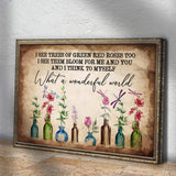 What A Wonderful World Sign X - Tailored Canvases - Flyclothing LLC