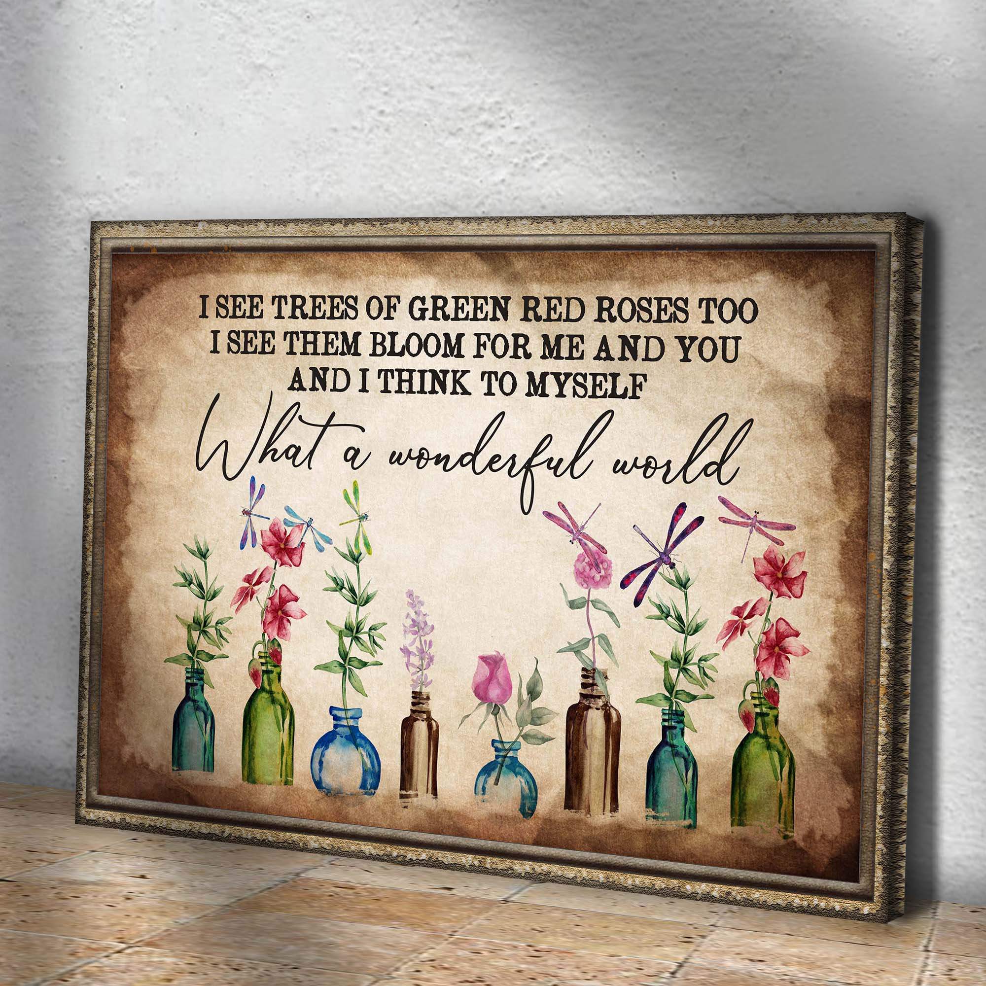 What A Wonderful World Sign X - Tailored Canvases - Flyclothing LLC