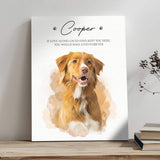 Pet Memorial Portrait Watercolor Sign If Love Alone - Tailored Canvases - Flyclothing LLC