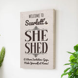 She Shed Sign - Tailored Canvases - Flyclothing LLC