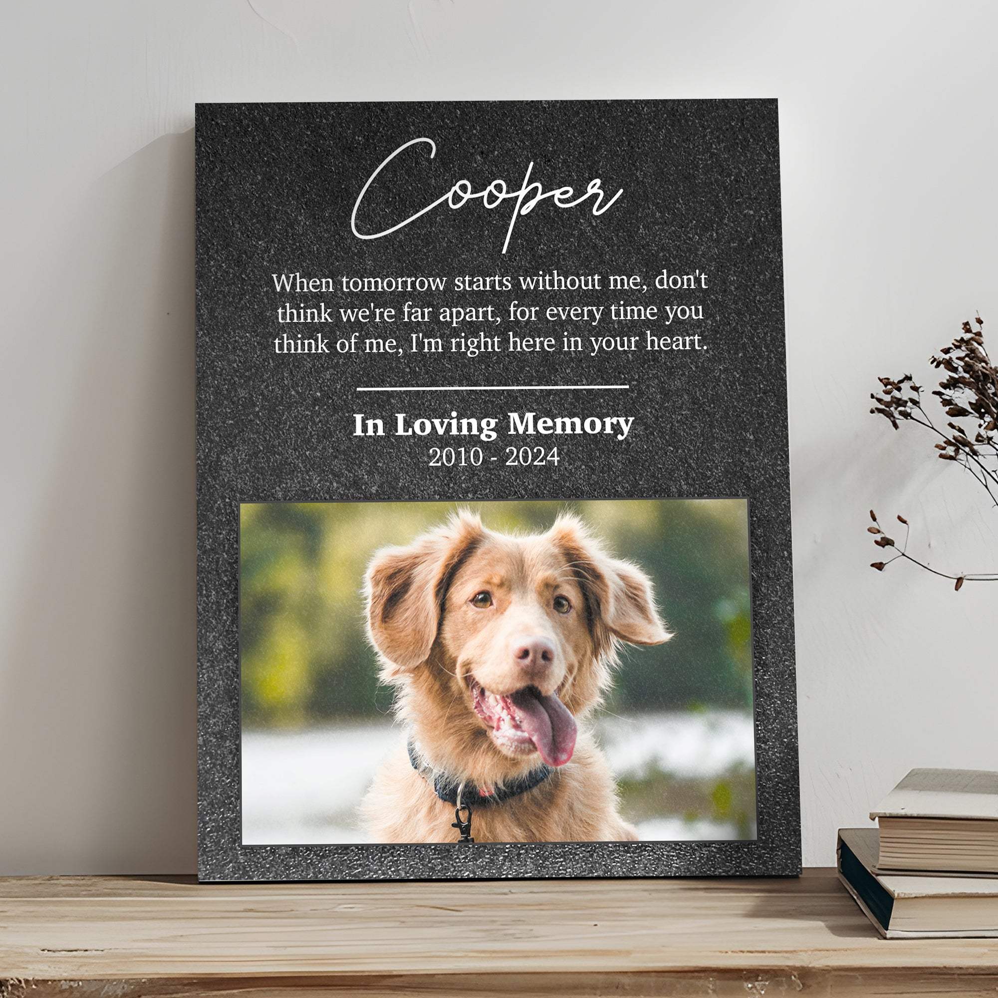 Pet Memorial Portrait Watercolor Sign Here In Your Heart - Tailored Canvases - Flyclothing LLC