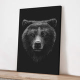Animals Forest Bear Monochrome Canvas Wall Art - Tailored Canvases - Flyclothing LLC