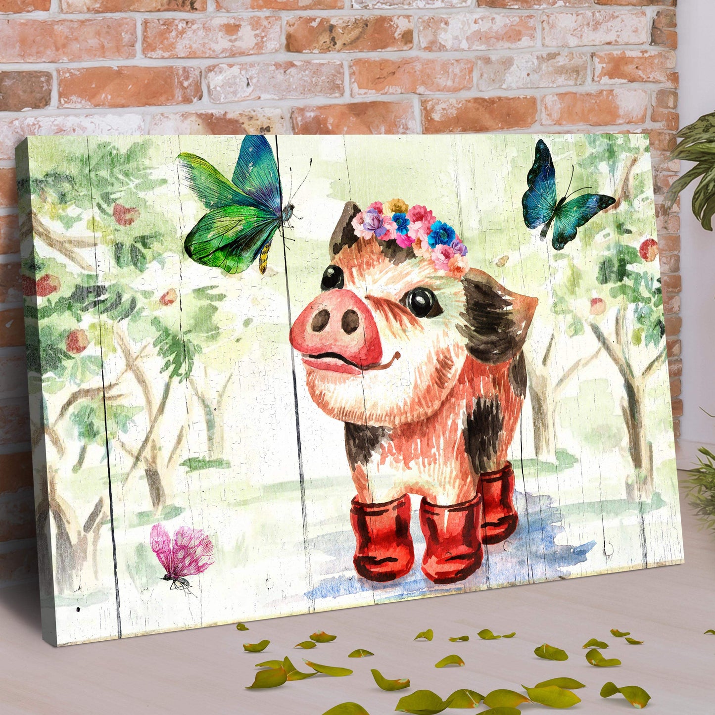 Cute Little Pig Canvas Wall Art - Tailored Canvases - Flyclothing LLC