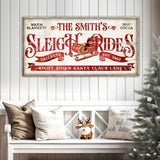 Sleigh Rides Christmas Sign III - Tailored Canvases - Flyclothing LLC