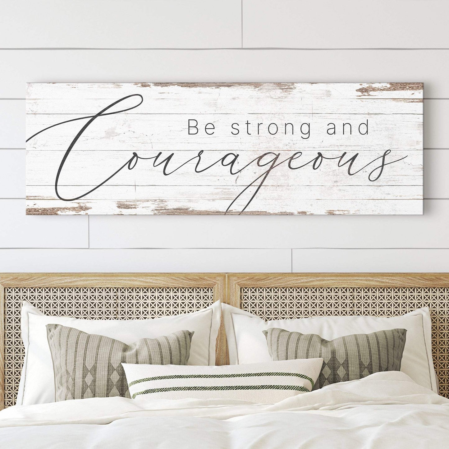 Be Strong And Courageous Faith Sign II - Tailored Canvases - Flyclothing LLC