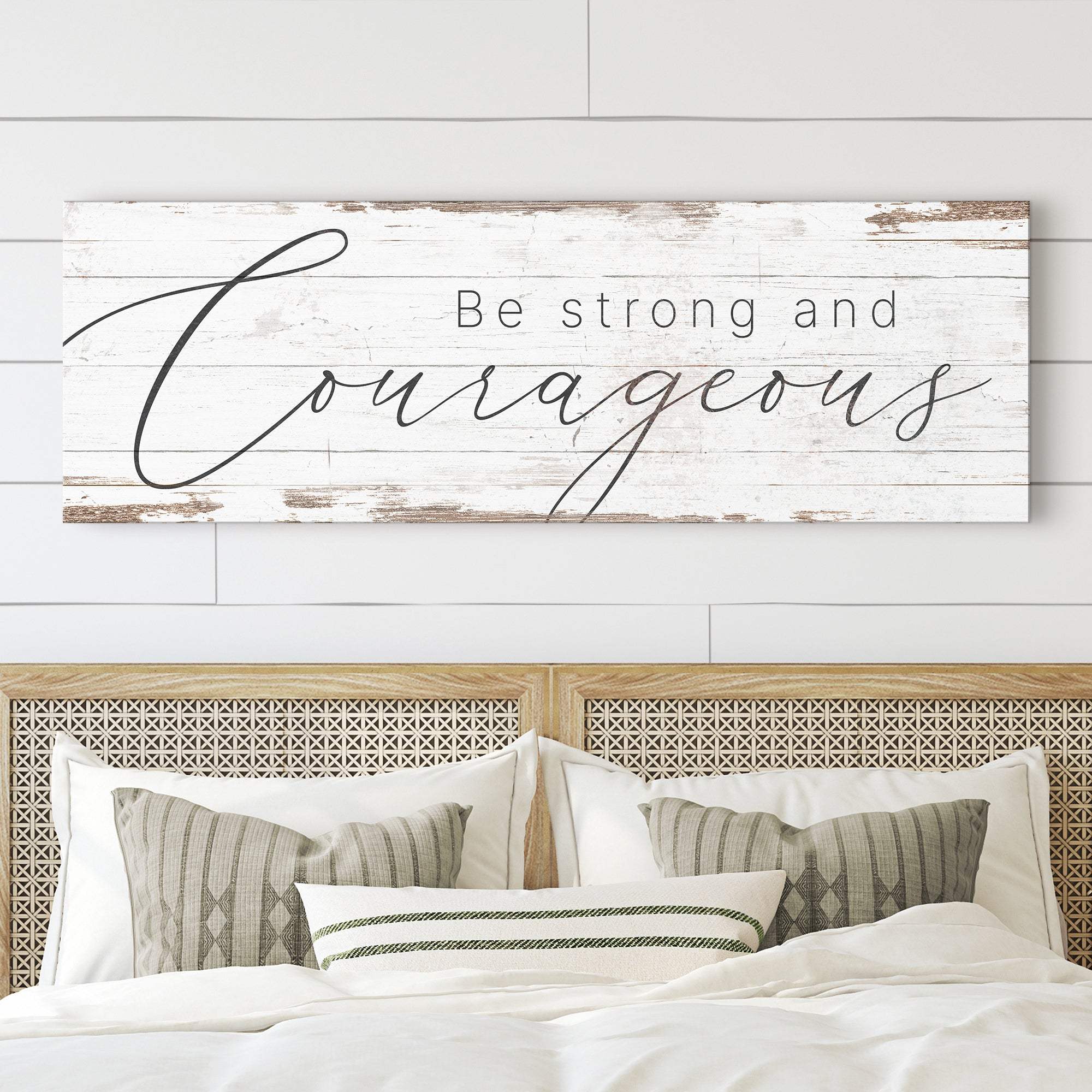 Be Strong And Courageous Faith Sign II - Tailored Canvases - Flyclothing LLC