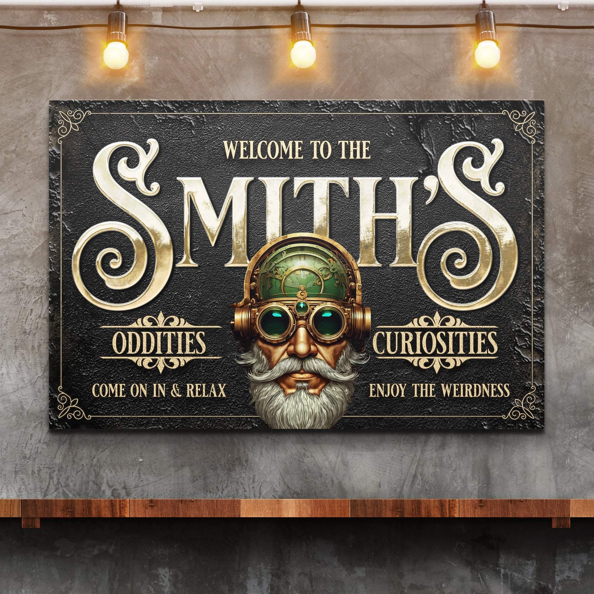 Personalized Family Steampunk Sign - Tailored Canvases - Flyclothing LLC