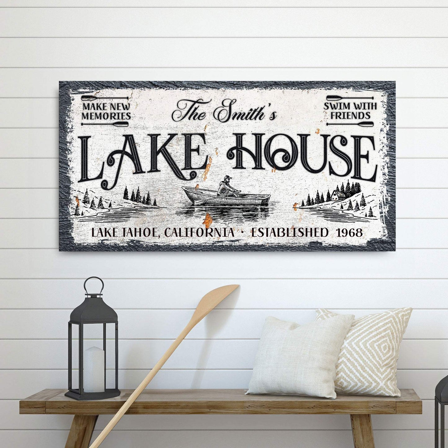 Lake House Sign IX - Tailored Canvases - Flyclothing LLC