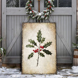 Christmas Holly Wall Art II - Tailored Canvases - Flyclothing LLC