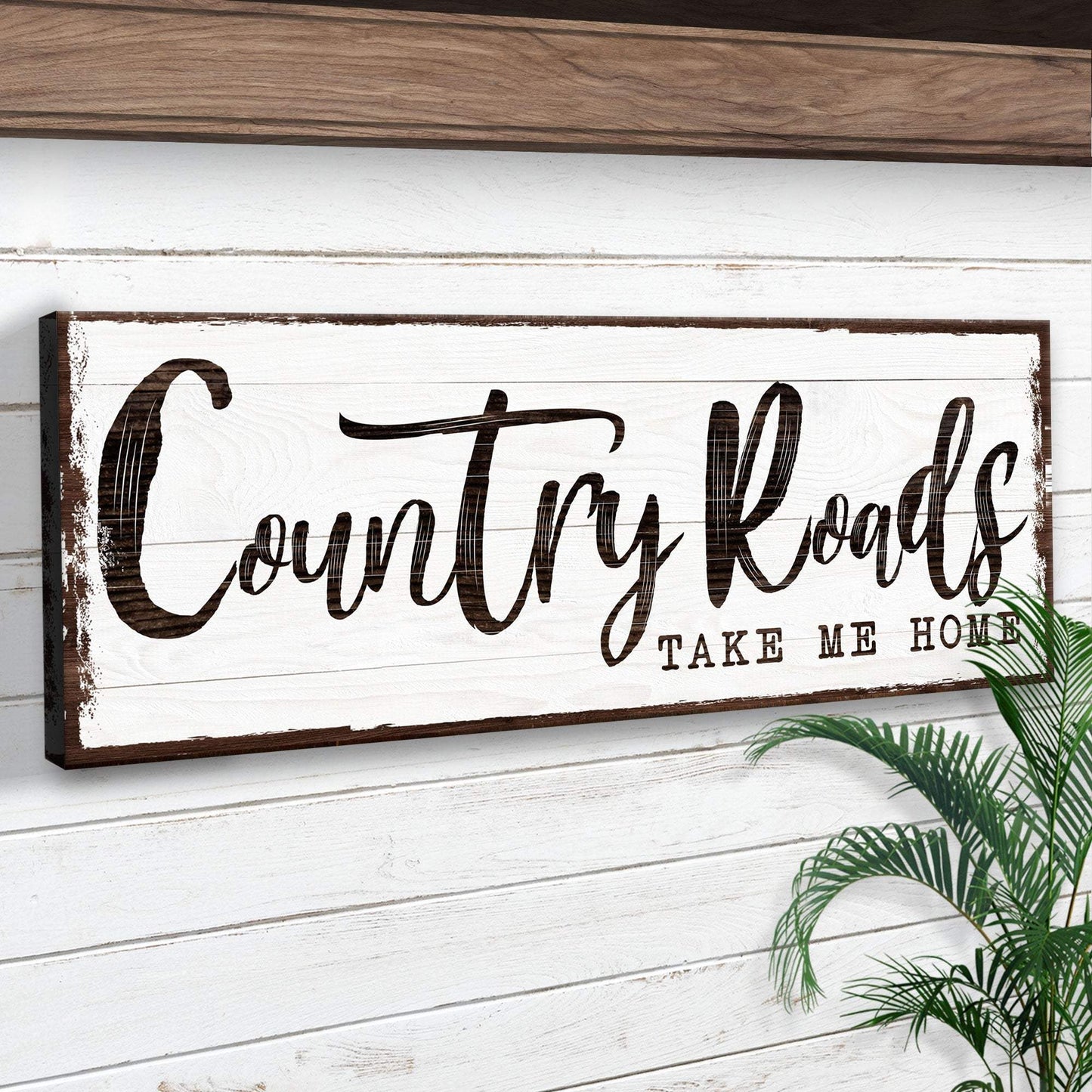 Country Roads Take Me Home Sign III - Tailored Canvases - Flyclothing LLC