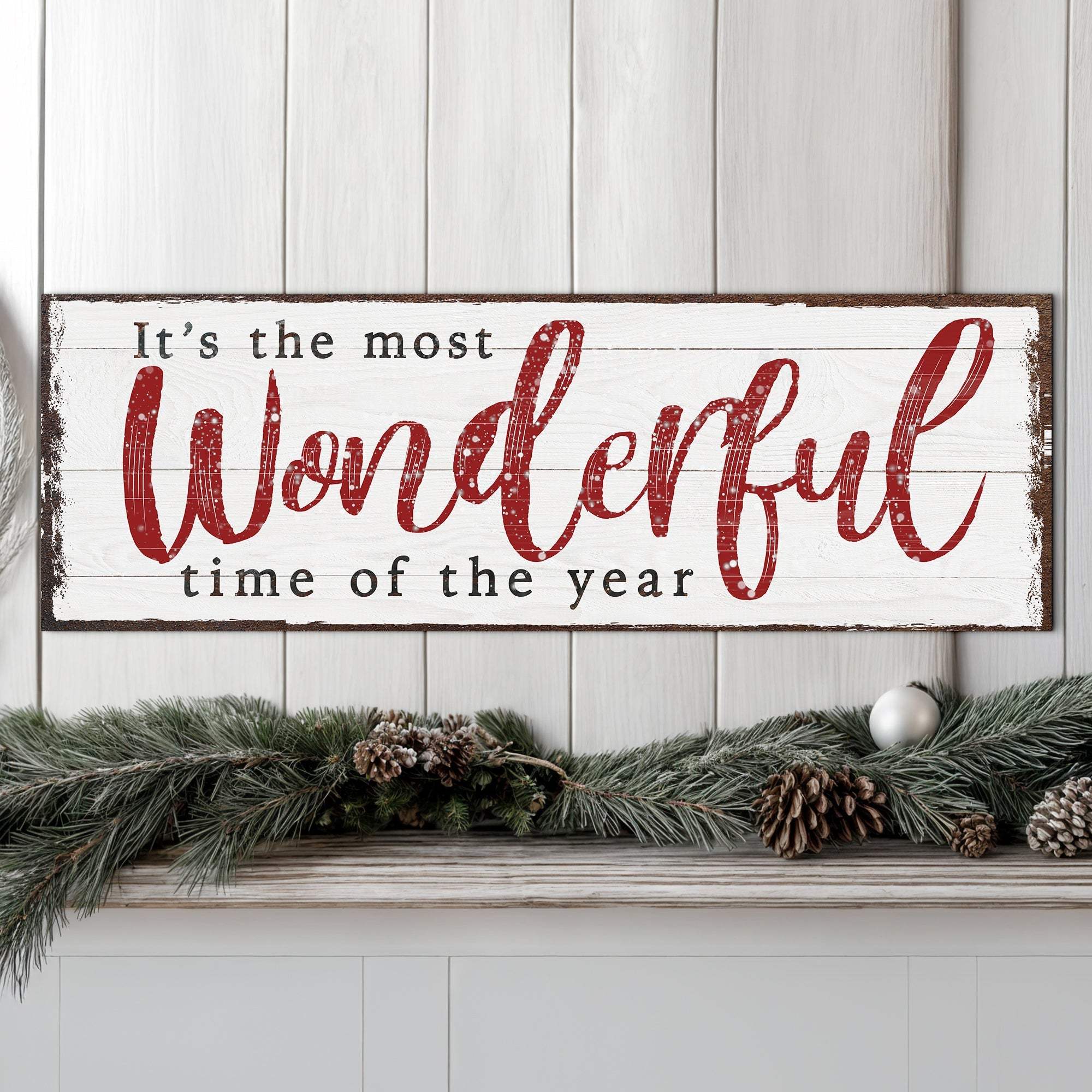 It's The Most Wonderful Time Of The Year Christmas Sign VI - Tailored Canvases - Flyclothing LLC