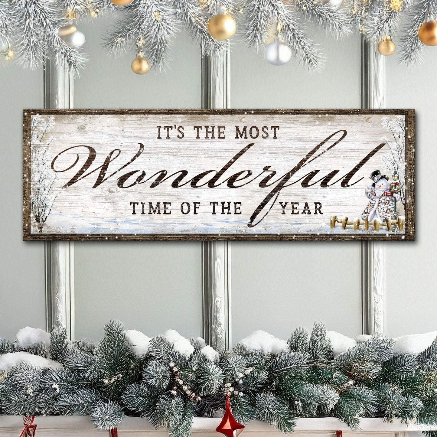 It's The Most Wonderful Time Of The Year Christmas Sign - Tailored Canvases - Flyclothing LLC
