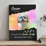 Pet Memorial Sign I Crossed The Rainbow Bridge II - Tailored Canvases - Flyclothing LLC
