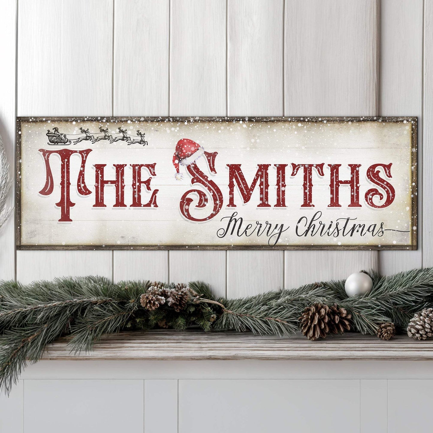 Christmas Family Name Sign IV - Tailored Canvases - Flyclothing LLC
