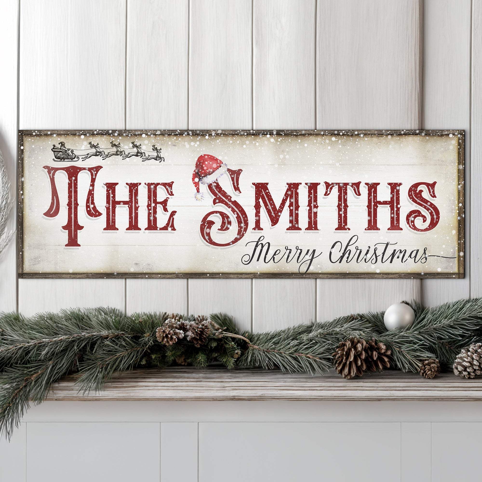 Christmas Family Name Sign IV - Tailored Canvases - Flyclothing LLC