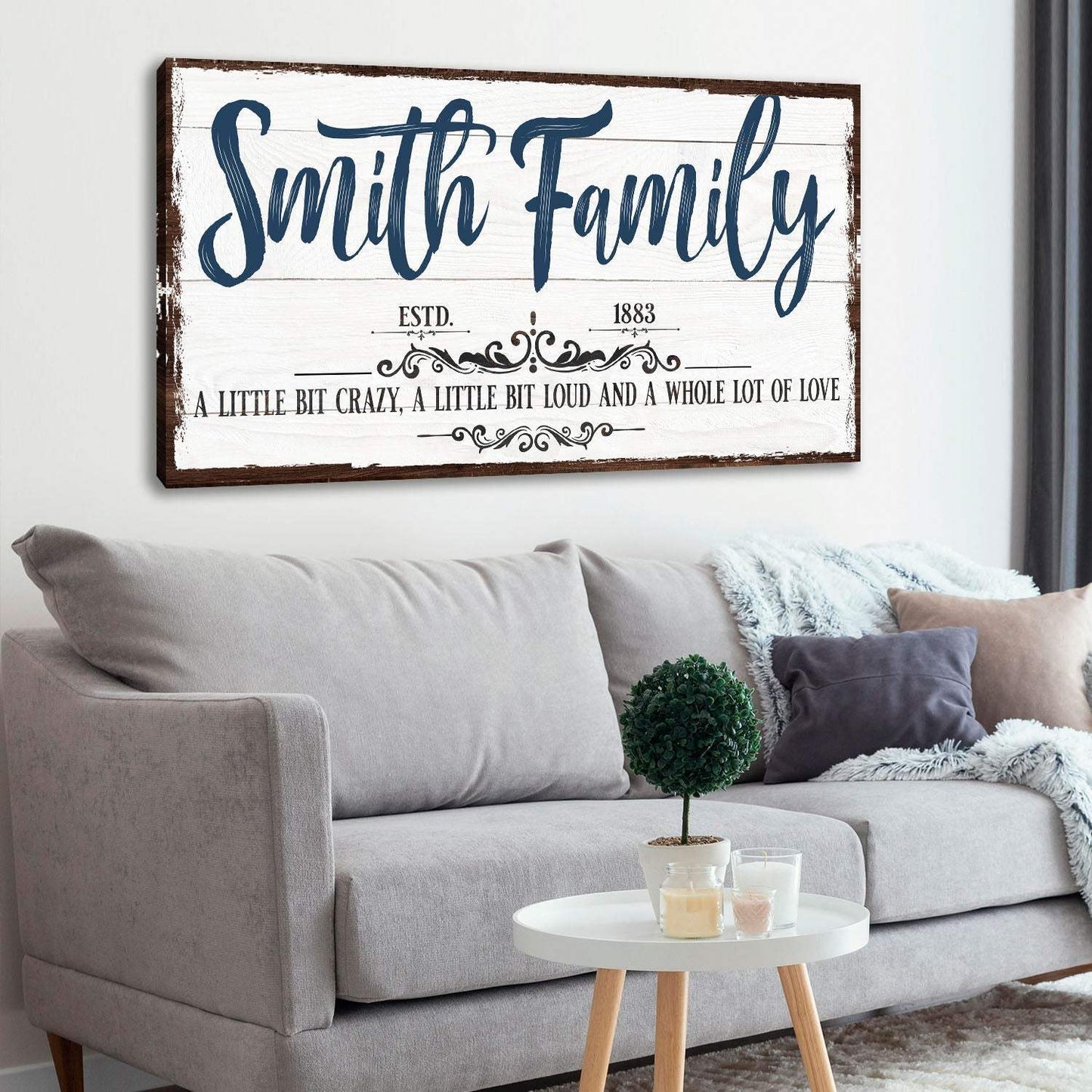 A Little Bit Of Crazy, Loud, And A Whole Lot Of Love Family Sign VI - Tailored Canvases - Flyclothing LLC