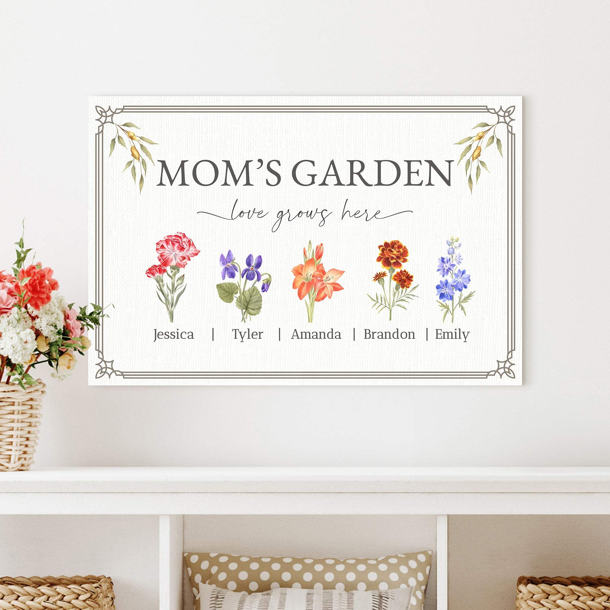Mother's Day Sign Love Grows Here Mom's Garden - Tailored Canvases - Flyclothing LLC