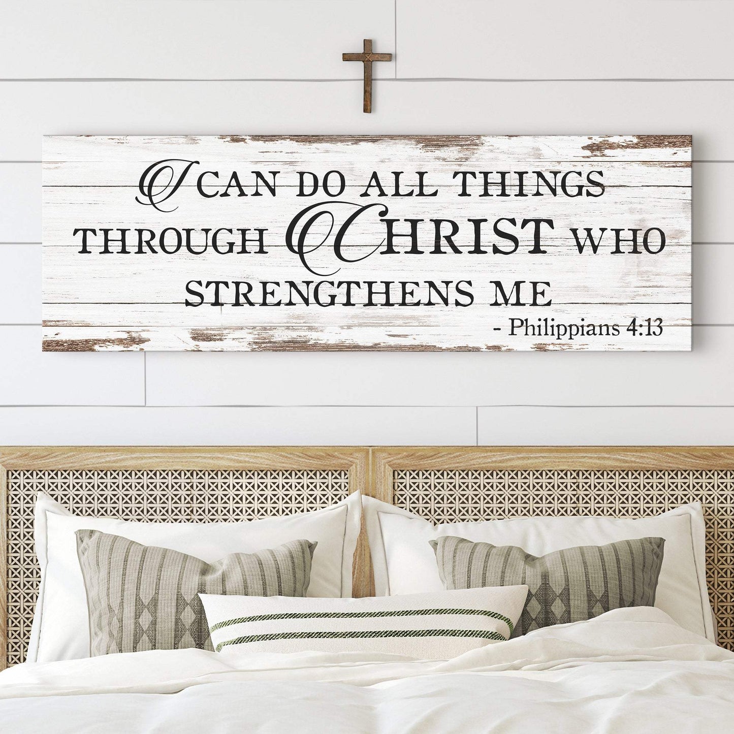 I Can Do All Things Through Christ Who Strengthens Me Faith Sign III - Tailored Canvases - Flyclothing LLC