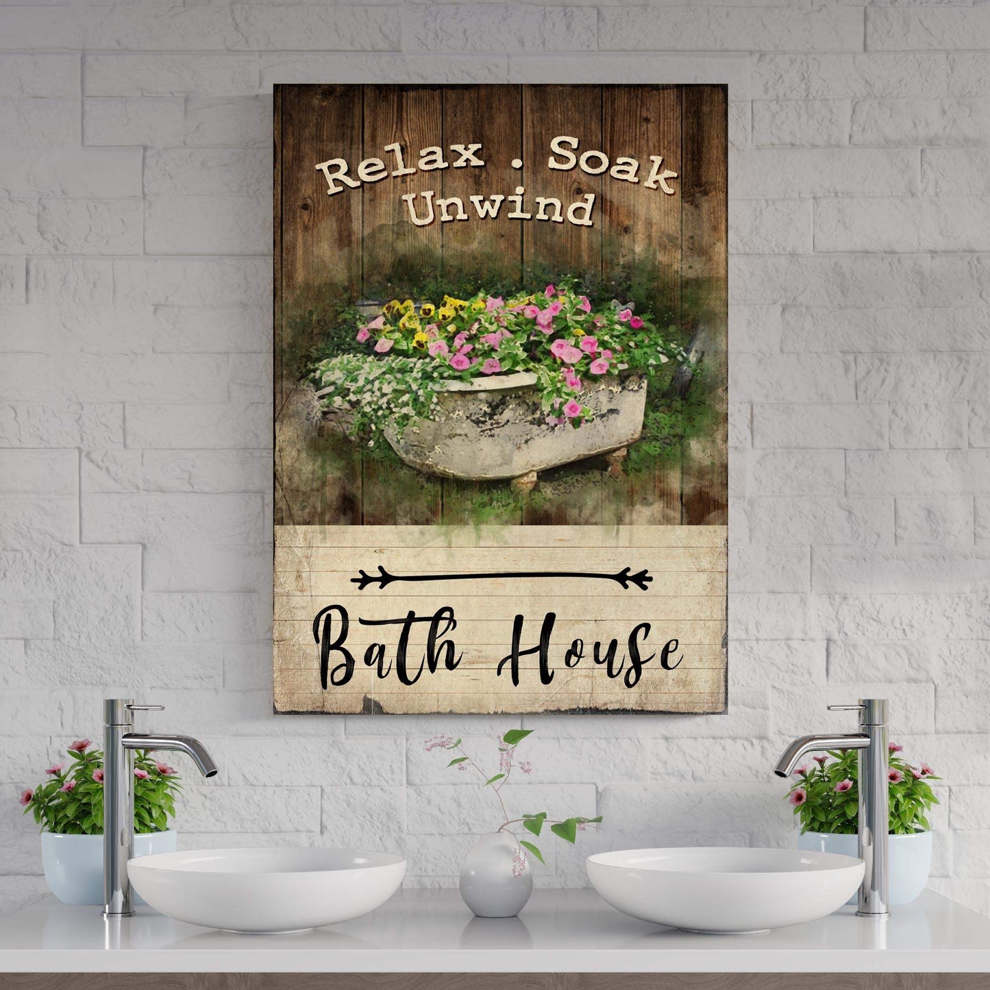 Relax Soak Unwind Sign VII - Tailored Canvases - Flyclothing LLC