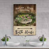 Relax Soak Unwind Sign VII - Tailored Canvases - Flyclothing LLC
