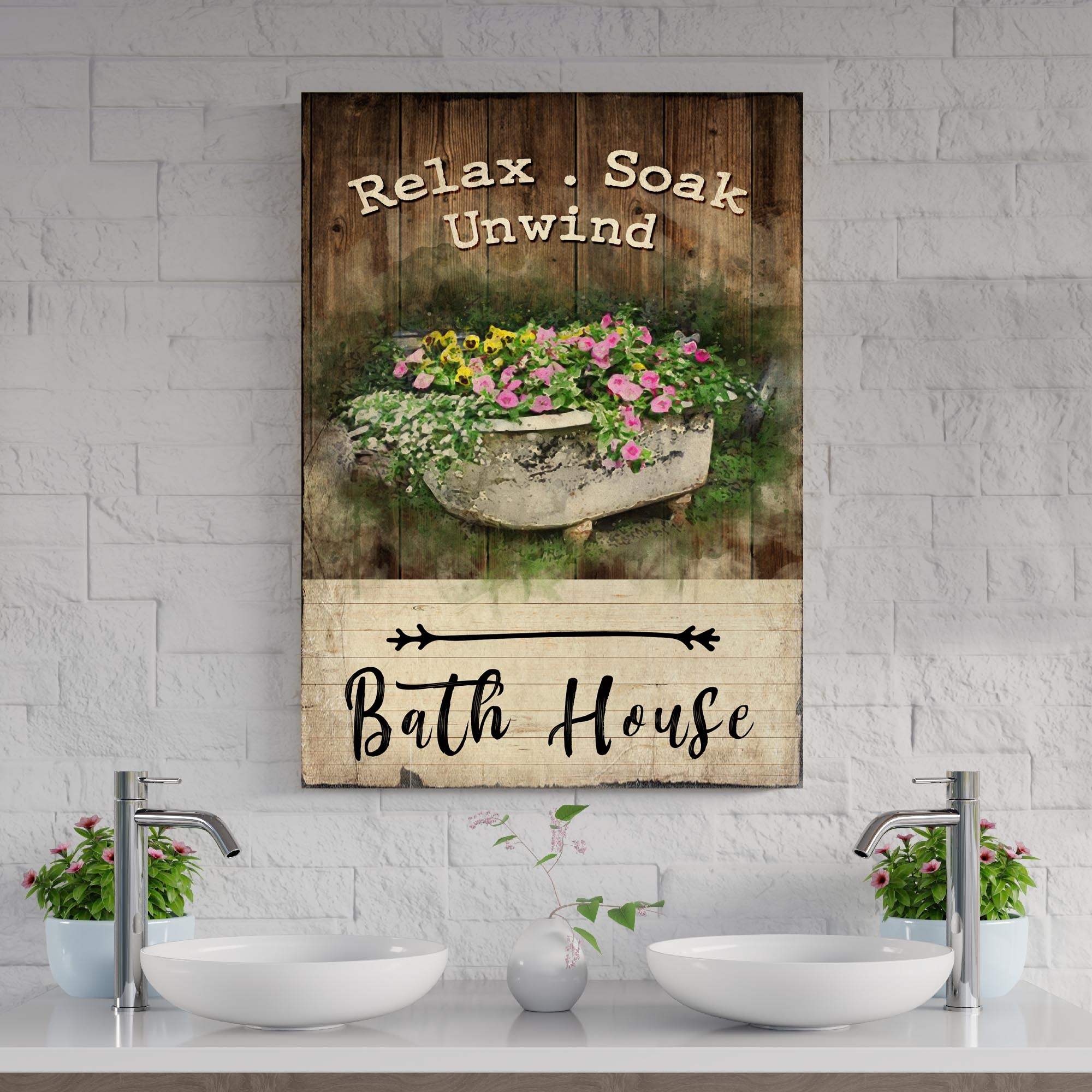 Relax Soak Unwind Sign VII - Tailored Canvases - Flyclothing LLC