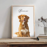 Custom Pet Memorial Portrait Watercolor Sign - Tailored Canvases - Flyclothing LLC
