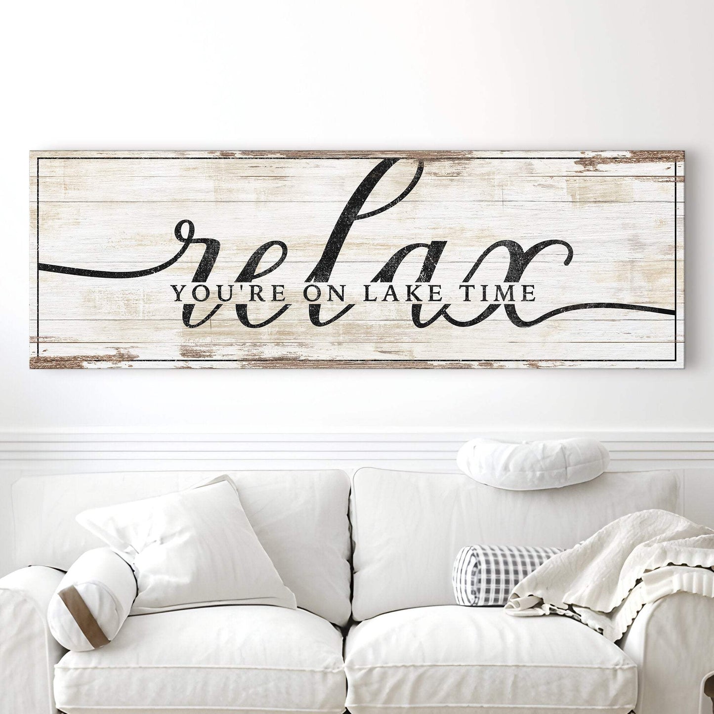 Relax You're on Lake Time Sign II - Tailored Canvases - Flyclothing LLC