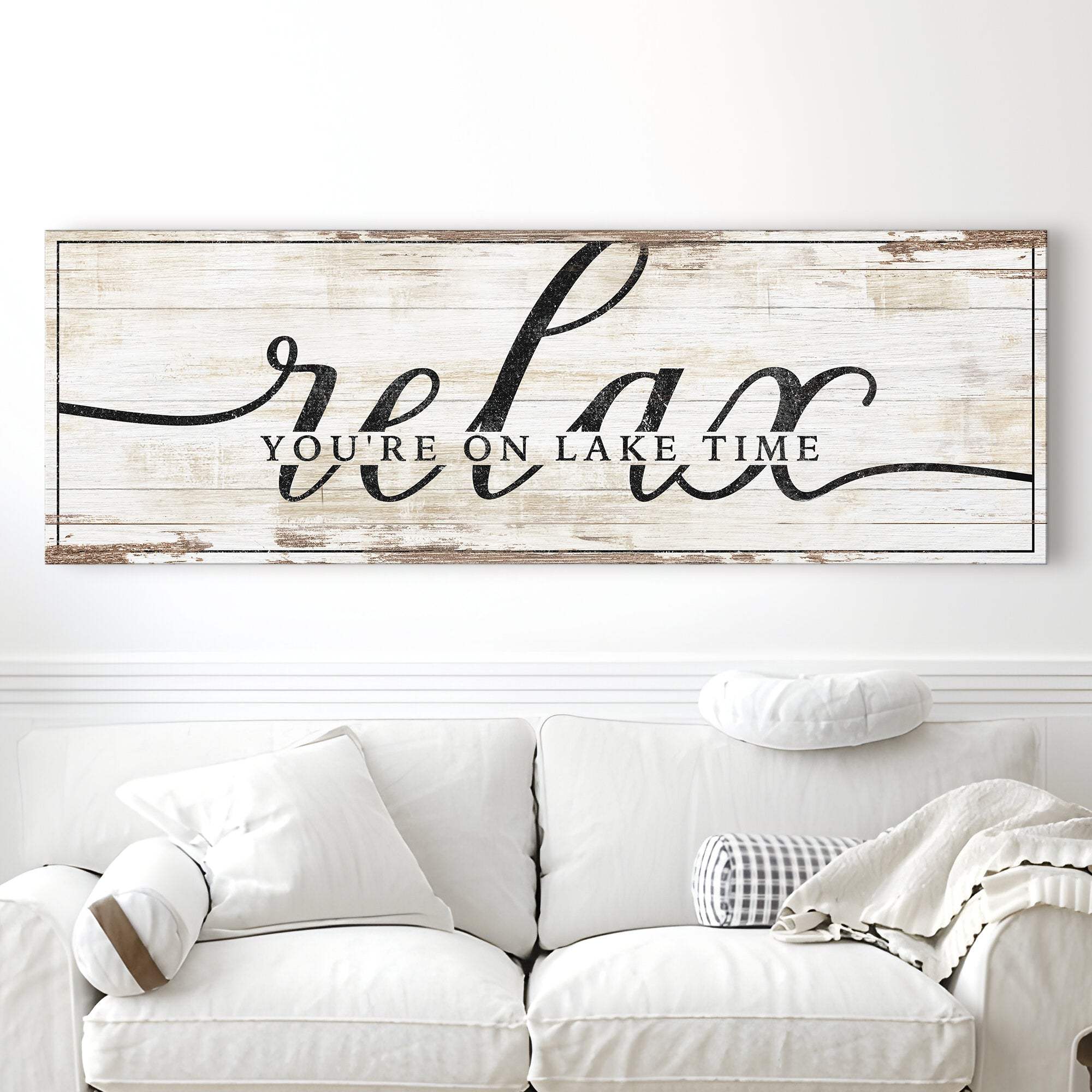 Relax You're on Lake Time Sign II - Tailored Canvases - Flyclothing LLC