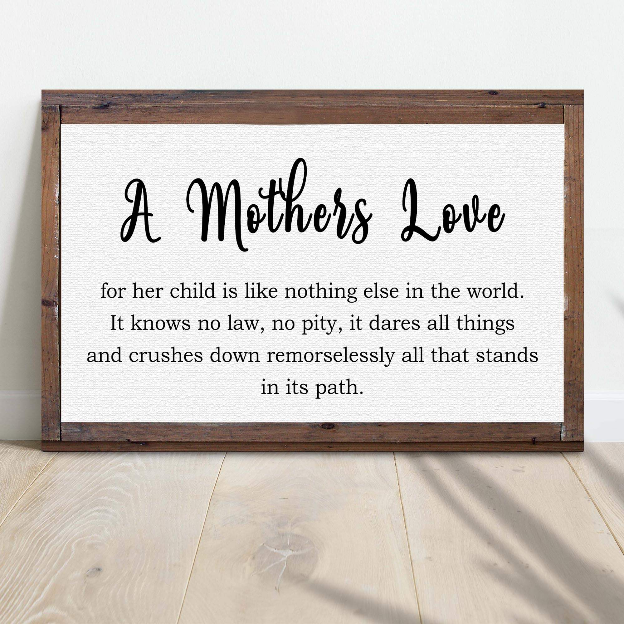 A Mother's Love For Her Child Sign - Tailored Canvases - Flyclothing LLC