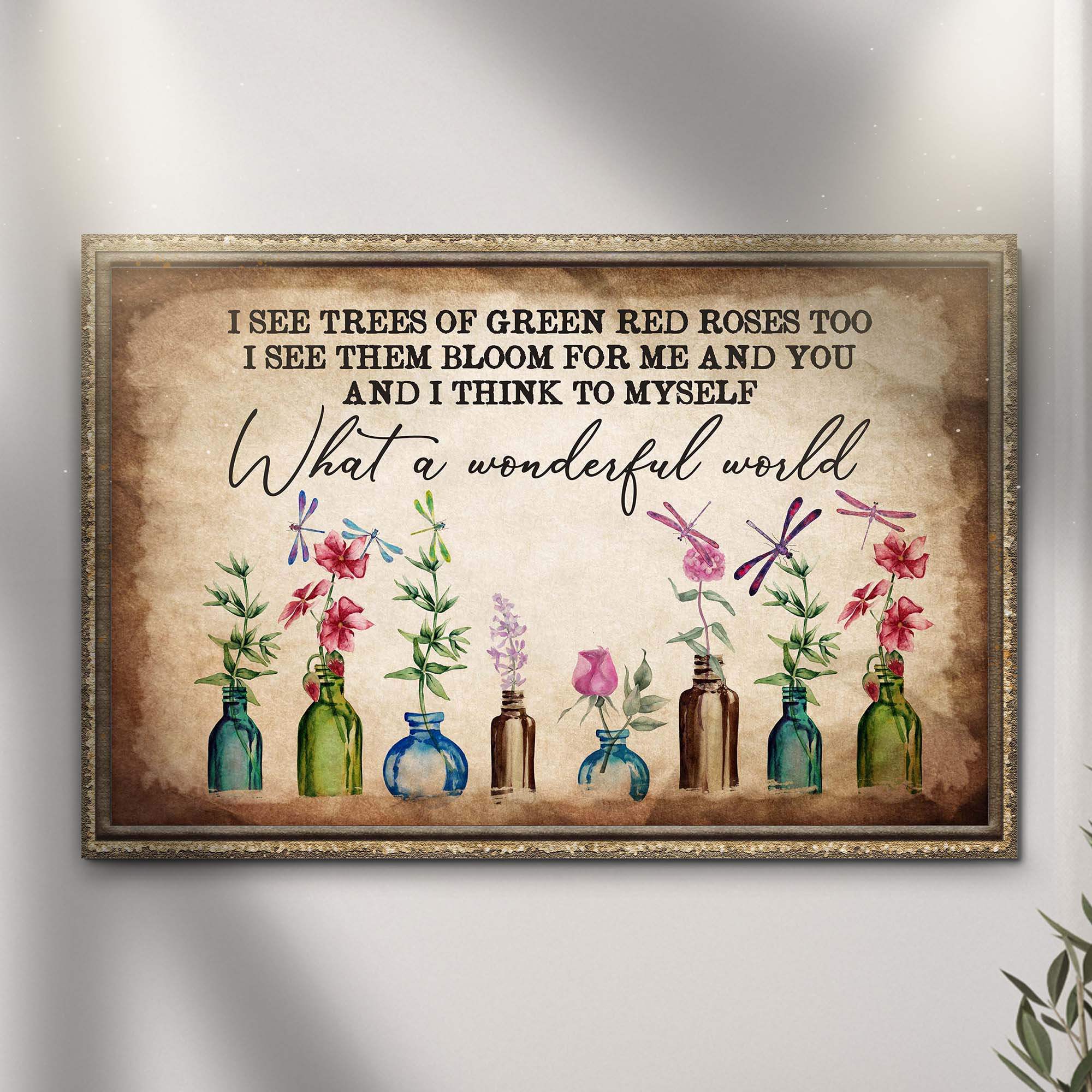 What A Wonderful World Sign X - Tailored Canvases - Flyclothing LLC