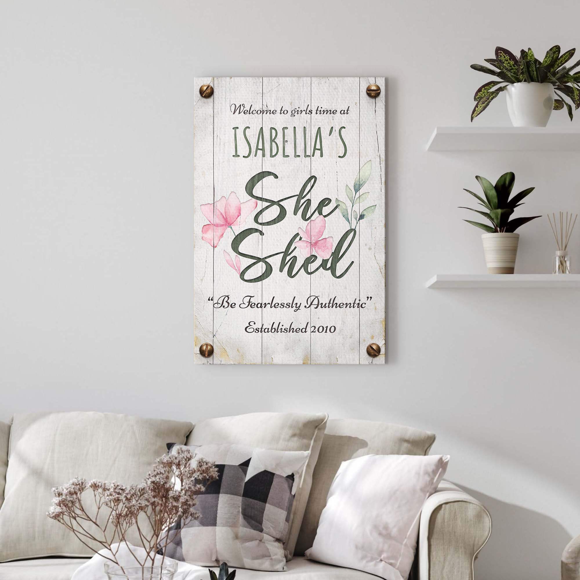 She Shed Sign IV - Tailored Canvases - Flyclothing LLC