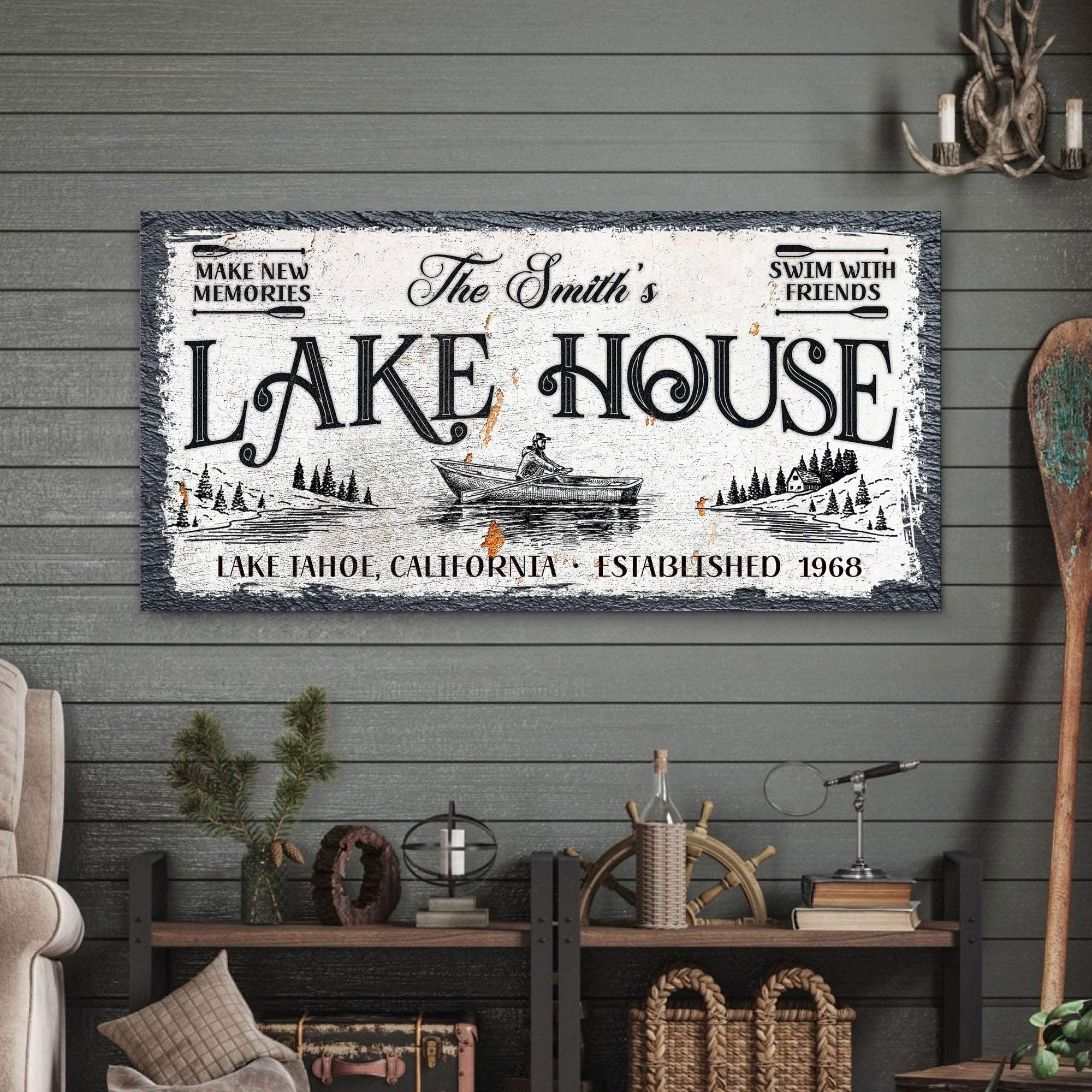 Lake House Sign IX - Tailored Canvases - Flyclothing LLC