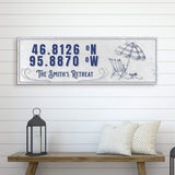 House Retreat Coordinates Sign - Tailored Canvases - Flyclothing LLC