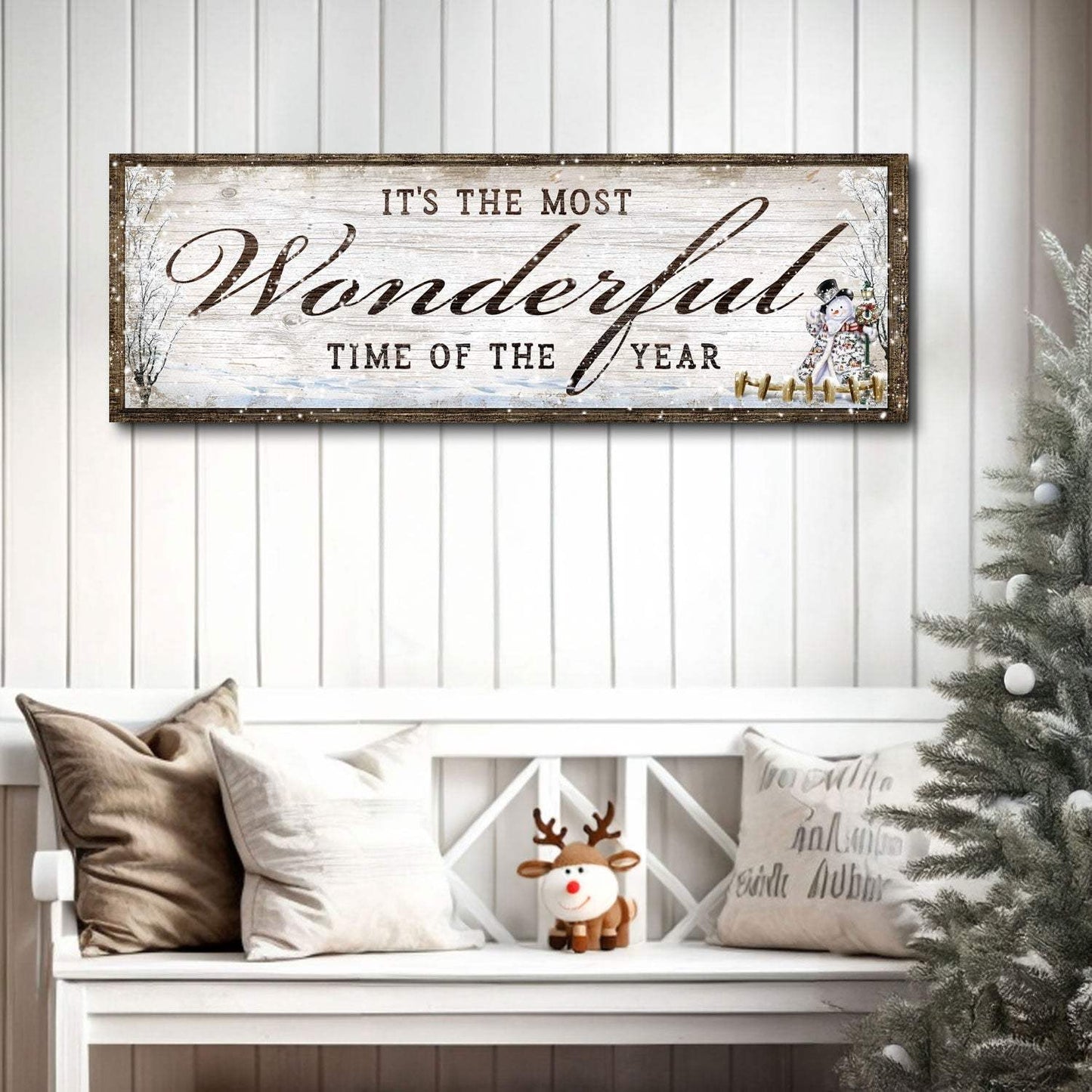 It's The Most Wonderful Time Of The Year Christmas Sign - Tailored Canvases - Flyclothing LLC