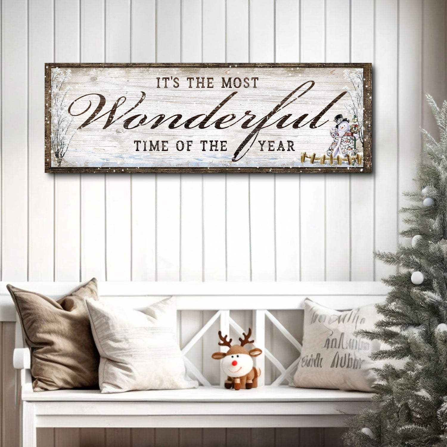 It's The Most Wonderful Time Of The Year Christmas Sign - Tailored Canvases - Flyclothing LLC