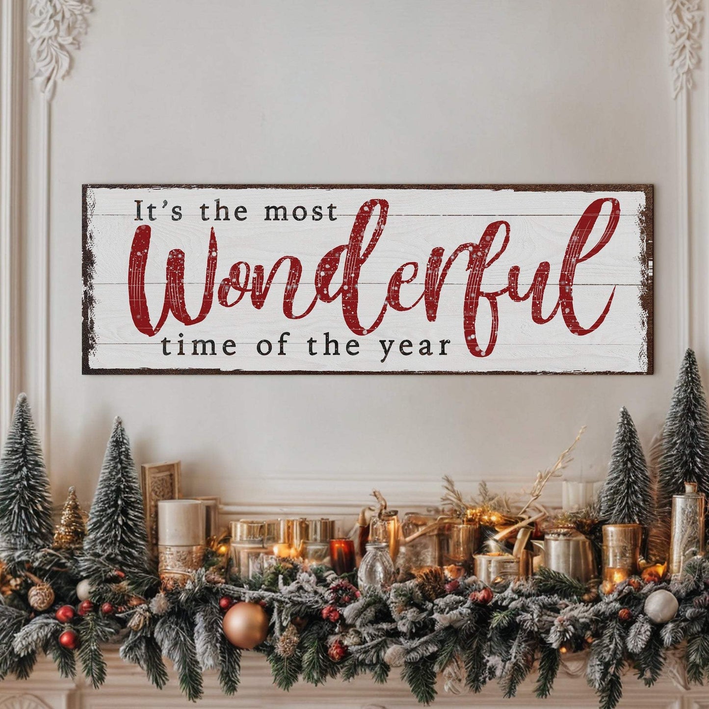It's The Most Wonderful Time Of The Year Christmas Sign VI - Tailored Canvases - Flyclothing LLC
