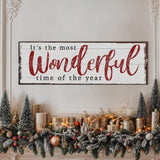 It's The Most Wonderful Time Of The Year Christmas Sign VI - Tailored Canvases - Flyclothing LLC