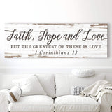 Faith Hope And Love 1 Corinthians 13 Faith Sign III - Tailored Canvases - Flyclothing LLC