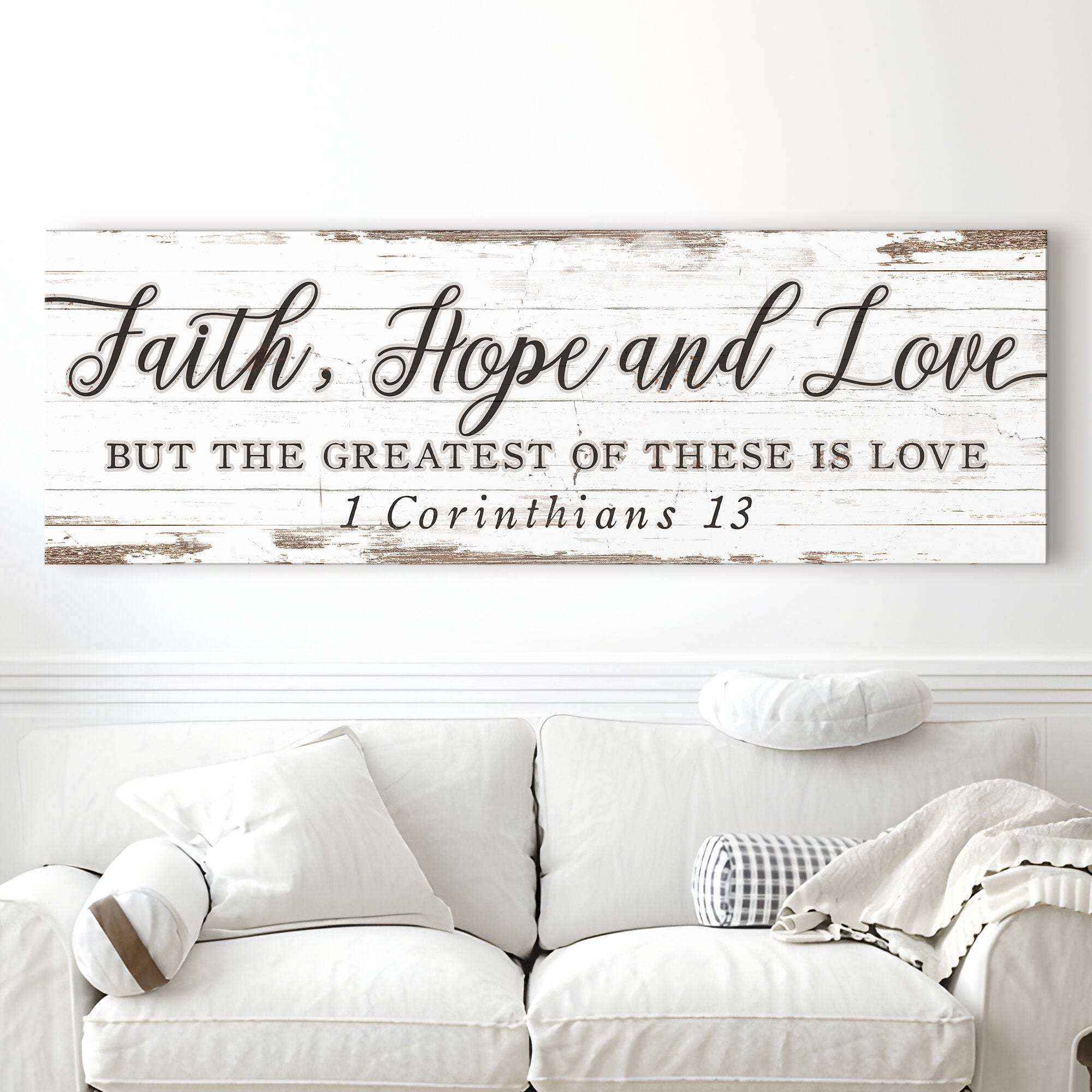 Faith Hope And Love 1 Corinthians 13 Faith Sign III - Tailored Canvases - Flyclothing LLC
