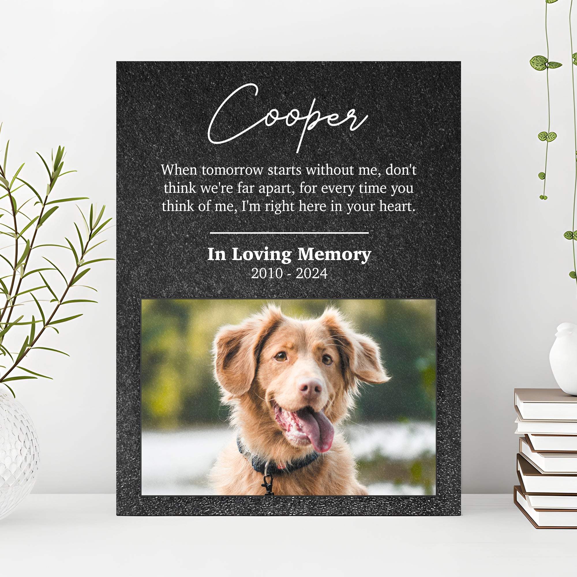 Pet Memorial Portrait Watercolor Sign Here In Your Heart - Tailored Canvases - Flyclothing LLC