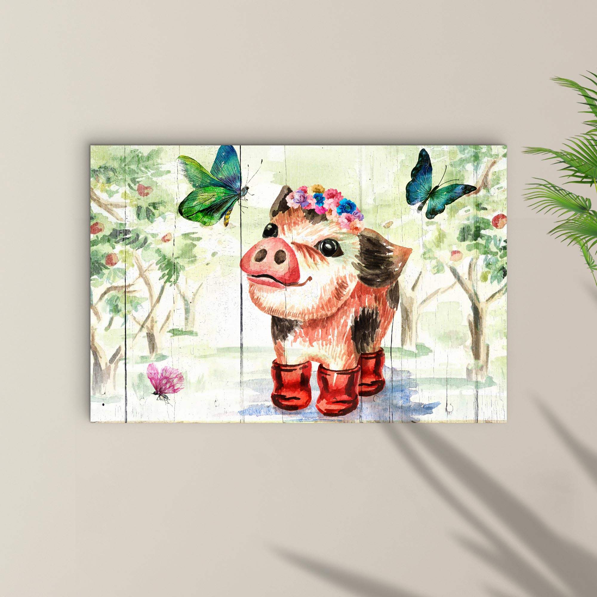 Cute Little Pig Canvas Wall Art - Tailored Canvases - Flyclothing LLC