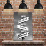 Family Names Road Sign - Tailored Canvases - Flyclothing LLC