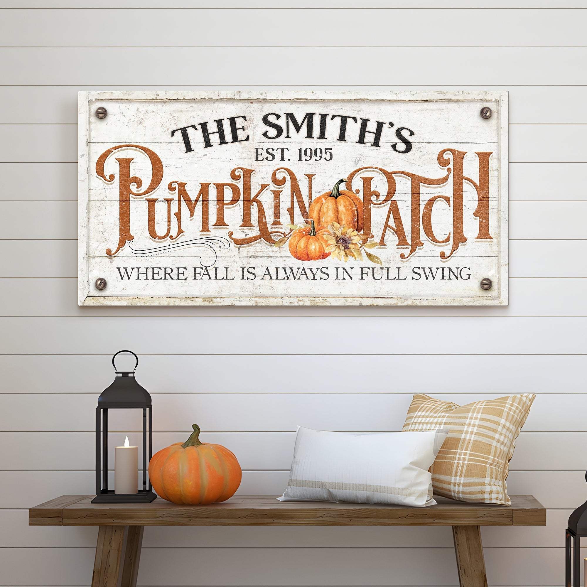 Where Fall Is Always In Full Swing Pumpkin Patch Sign - Tailored Canvases - Flyclothing LLC